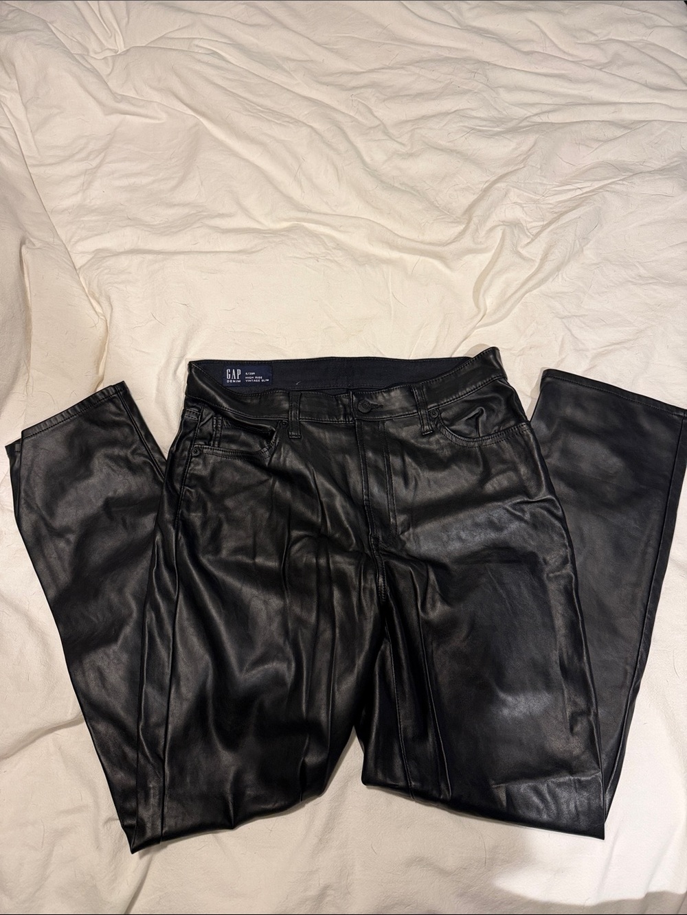 Women’s faux leather pants GAP